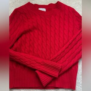 J.Crew Red Cashmere Sweater